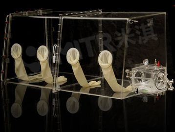 注文のサイズの力のストリップが付いている透明なグローブ ボックスのタイプB 4の手袋の港