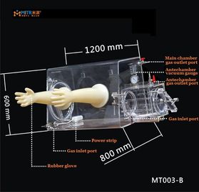 電気物質的なテストMt003-Bのための透明な紫外線抵抗の実験室のグローブ ボックス