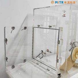 実験室の研究のためにカスタマイズされる小型アクリル及びプレキシガラスの真空のグローブ ボックス